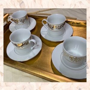 Tienshan Fine China Classic Gold Tea Cup Set